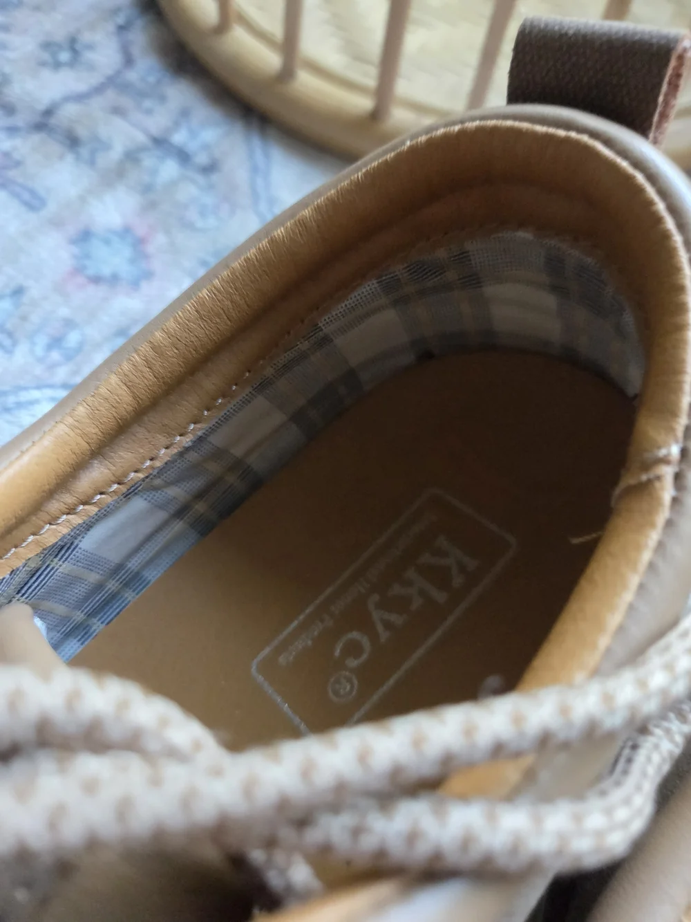 Men's Taupe Canvas Boat Shoes with Contrast Laces